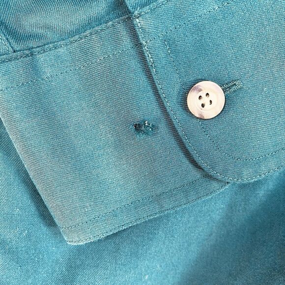 Cabela Shirt Mens Sz M Dark Green Button Up Long Sleeve 100% Cotton Outdoors - Picture 6 of 10